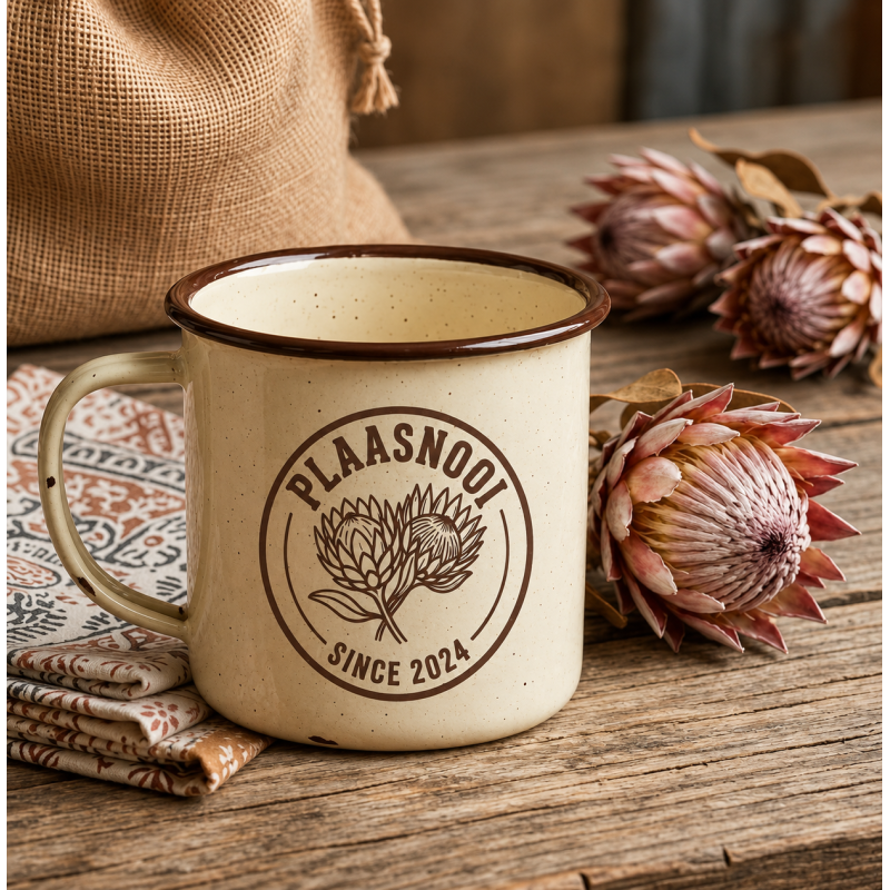 Enamel Camping Coffee Mug | Plaasnooi